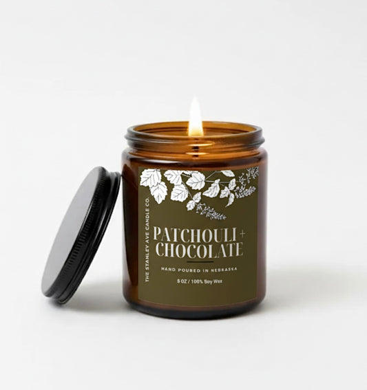 Patchouli + Chocolate 8oz Candle