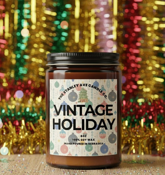 Vintage Holiday Candle