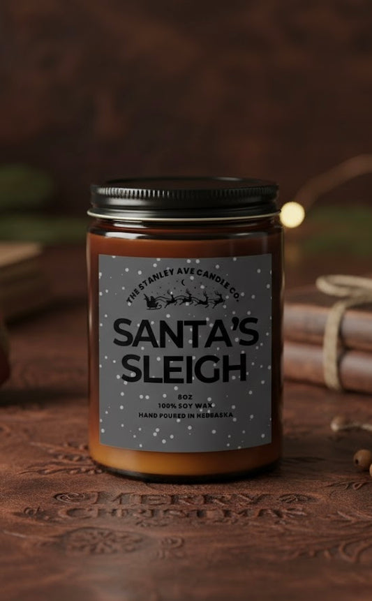 Santa’s Sleigh Candle